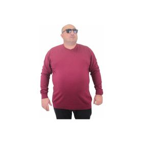 Moc Grande 23750 Bordo Basic Sıfır Yaka Triko Erkek Kazak