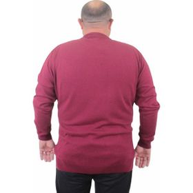 Moc Grande 23750 Bordo Basic Sıfır Yaka Triko Erkek Kazak