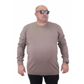 Moc Grande 23750 Vizon Basic Sıfır Yaka Triko Erkek Kazak