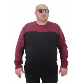 Moc Grande 23751 Bordo Çift Renk Triko Erkek Kazak