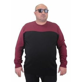 Moc Grande 23751 Bordo Çift Renk Triko Erkek Kazak