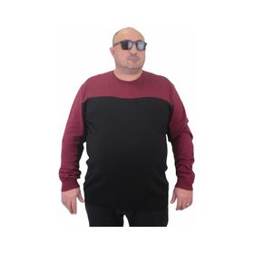 Moc Grande 23751 Bordo Çift Renk Triko Erkek Kazak