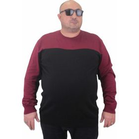 Moc Grande 23751 Bordo Çift Renk Triko Erkek Kazak