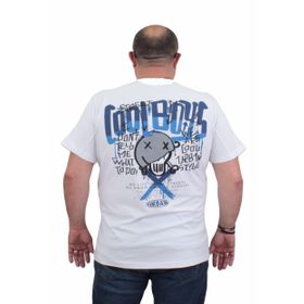 Moc Grande 24125 Büyük Beden Basic Beyaz Erkek T-shirt
