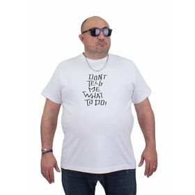 Moc Grande 24125 Büyük Beden Basic Beyaz Erkek T-shirt