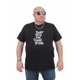 Moc Grande 24125 Büyük Beden Basic Siyah Erkek T-shirt