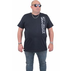 Moc Grande 24126 Büyük Beden Basic Lacivert Erkek T-shirt