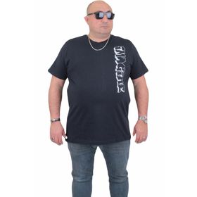 Moc Grande 24126 Büyük Beden Basic Lacivert Erkek T-shirt