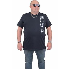 Moc Grande 24126 Büyük Beden Basic Lacivert Erkek T-shirt