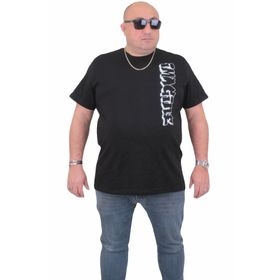 Moc Grande 24126 Erkek Büyük Beden Sıfır Yaka Siyah Erkek T-shirt