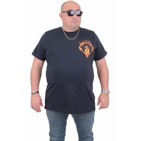 Moc Grande 24127 Büyük Beden Basic Lacivert Erkek T-shirt