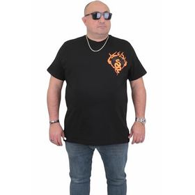 Moc Grande 24127 Büyük Beden Basic Siyah Erkek T-shirt