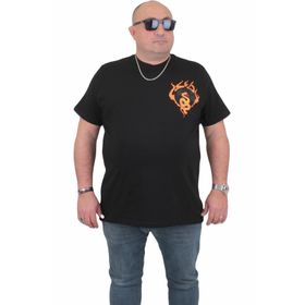 Moc Grande 24127 Büyük Beden Basic Siyah Erkek T-shirt