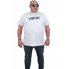 Moc Grande 24128 Büyük Beden Basic Beyaz Erkek T-shirt
