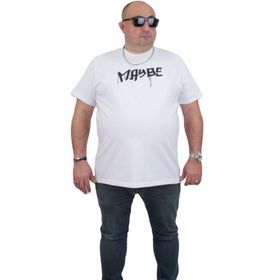 Moc Grande 24128 Büyük Beden Basic Beyaz Erkek T-shirt