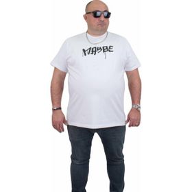 Moc Grande 24128 Büyük Beden Basic Beyaz Erkek T-shirt