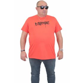 Moc Grande 24128 Büyük Beden Basic Nar Çiçeği Erkek T-shirt