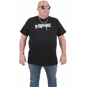 Moc Grande 24128 Büyük Beden Basic Siyah Erkek T-shirt