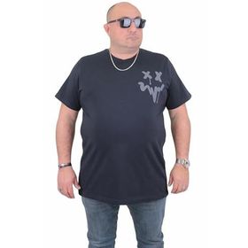 Moc Grande 24130 Büyük Beden Basic Lacivert Erkek T-shirt
