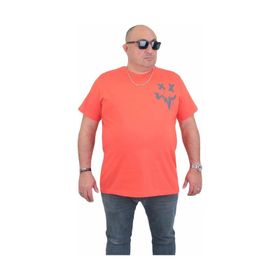 Moc Grande 24130 Büyük Beden Basic Nar Çiçeği Erkek T-shirt