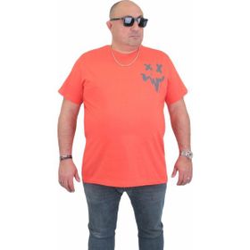 Moc Grande 24130 Büyük Beden Basic Nar Çiçeği Erkek T-shirt