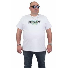 Moc Grande 24131 Büyük Beden Basic Beyaz Erkek T-shirt