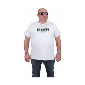 Moc Grande 24131 Büyük Beden Basic Beyaz Erkek T-shirt