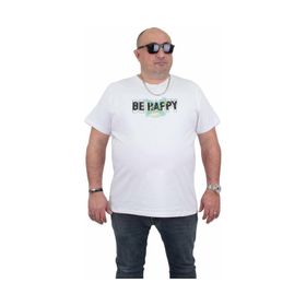 Moc Grande 24131 Büyük Beden Basic Beyaz Erkek T-shirt