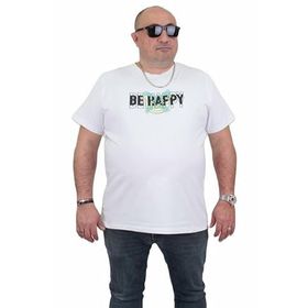 Moc Grande 24131 Büyük Beden Basic Beyaz Erkek T-shirt