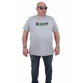 Moc Grande 24131 Büyük Beden Basic Gri Erkek T-shirt