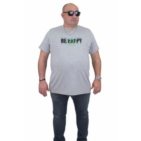 Moc Grande 24131 Büyük Beden Basic Gri Erkek T-shirt