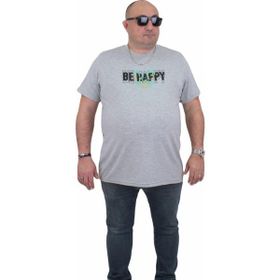 Moc Grande 24131 Büyük Beden Basic Gri Erkek T-shirt