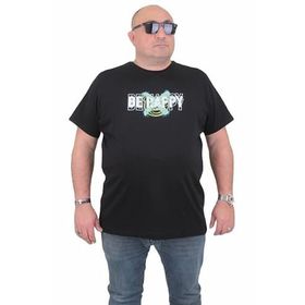 Moc Grande 24131 Büyük Beden Basic Siyah Erkek T-shirt