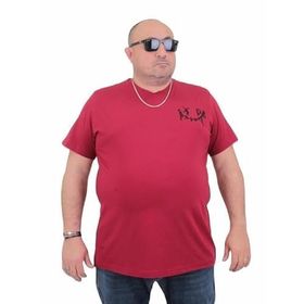 Moc Grande 24132 Büyük Beden Basic Bordo Erkek T-shirt