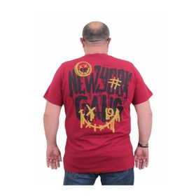 Moc Grande 24132 Büyük Beden Basic Bordo Erkek T-shirt