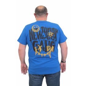 Moc Grande 24132 Büyük Beden Basic Saks Erkek T-shirt