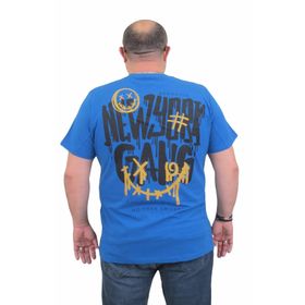 Moc Grande 24132 Büyük Beden Basic Saks Erkek T-shirt