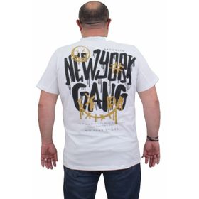 Moc Grande 24132 Sıfır Yaka Gang Beyaz Erkek T-shirt