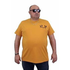 Moc Grande 24132 Sıfır Yaka Gang Hardal Erkek T-shirt
