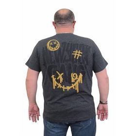 Moc Grande 24132 Sıfır Yaka Gang Melanj Antrasit Erkek T-shirt