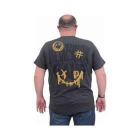 Moc Grande 24132 Sıfır Yaka Gang Melanj Antrasit Erkek T-shirt