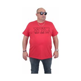 Moc Grande 24133 Büyük Beden Basic Kırmızı Erkek T-shirt