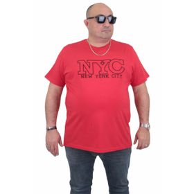 Moc Grande 24133 Büyük Beden Basic Kırmızı Erkek T-shirt