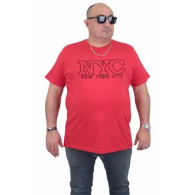 Moc Grande 24133 Büyük Beden Basic Kırmızı Erkek T-shirt
