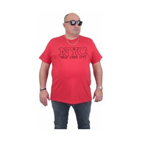 Moc Grande 24133 Büyük Beden Basic Kırmızı Erkek T-shirt