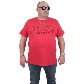 Moc Grande 24133 Büyük Beden Basic Kırmızı Erkek T-shirt