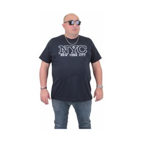Moc Grande 24133 Büyük Beden Basic Lacivert Erkek T-shirt