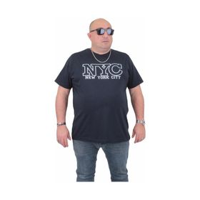 Moc Grande 24133 Büyük Beden Basic Lacivert Erkek T-shirt