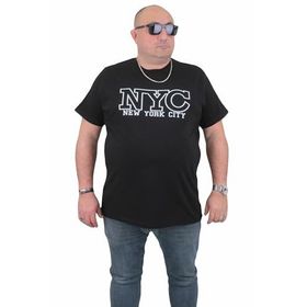 Moc Grande 24133 Büyük Beden Basic Siyah Erkek T-shirt
