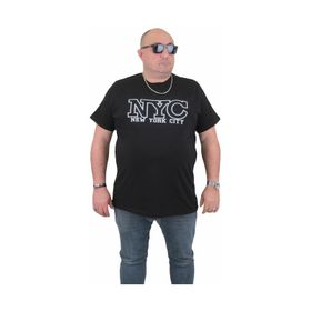 Moc Grande 24133 Büyük Beden Basic Siyah Erkek T-shirt